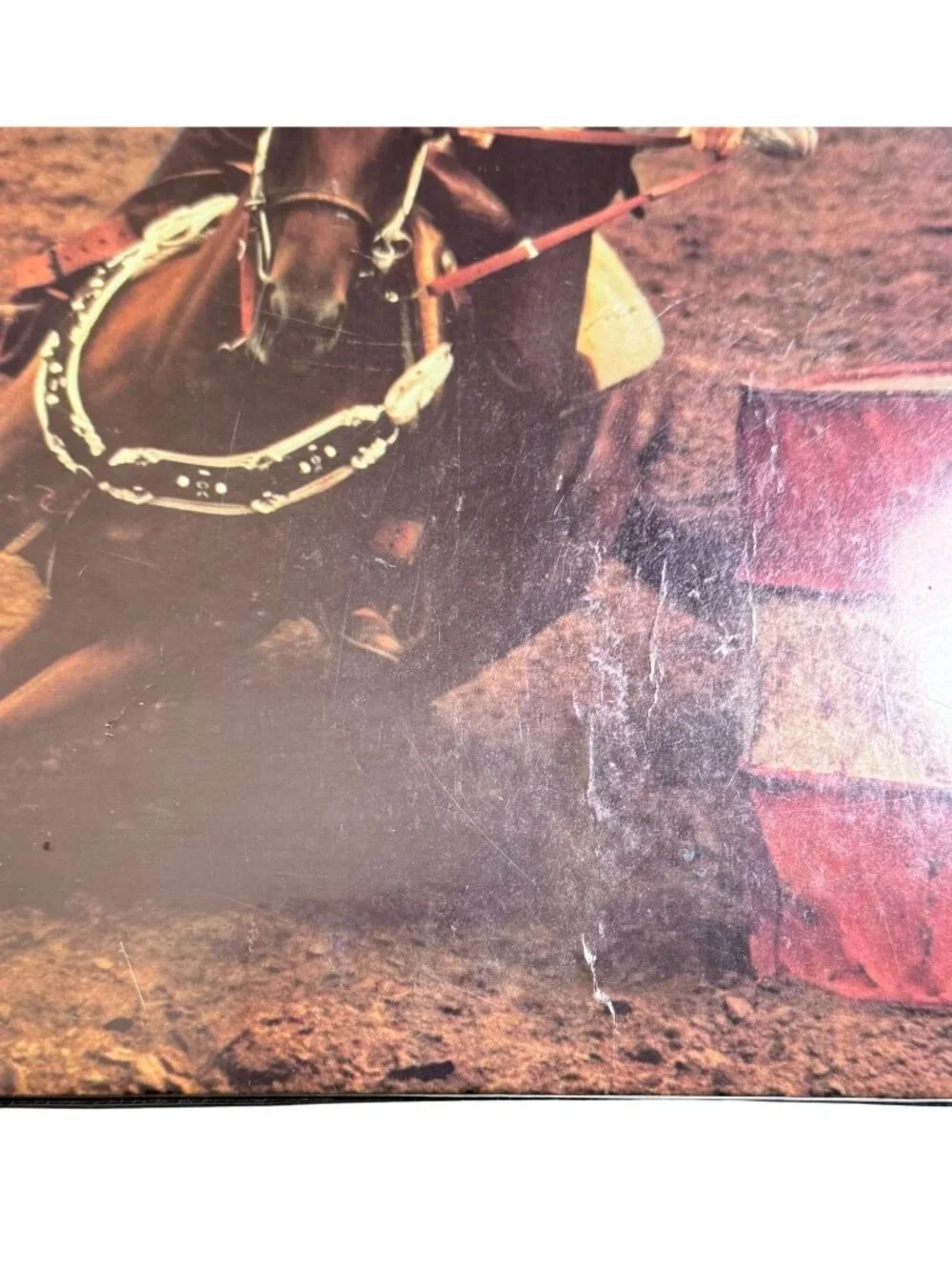 Vintage Aladdin Rodeo 3 Ring Binder Barrel Racing Horse Western Americana 11x10.